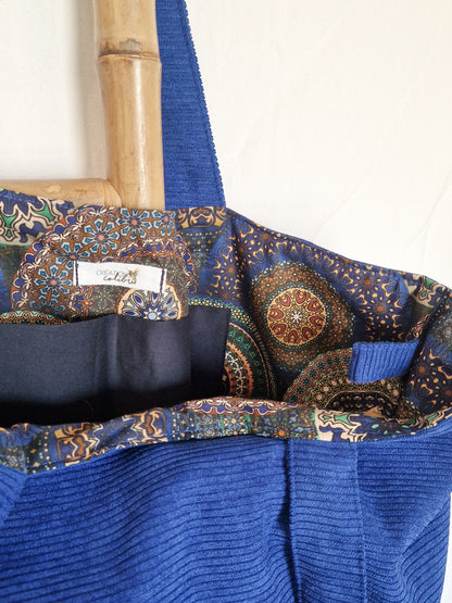Sac en velours Bleu Electrique