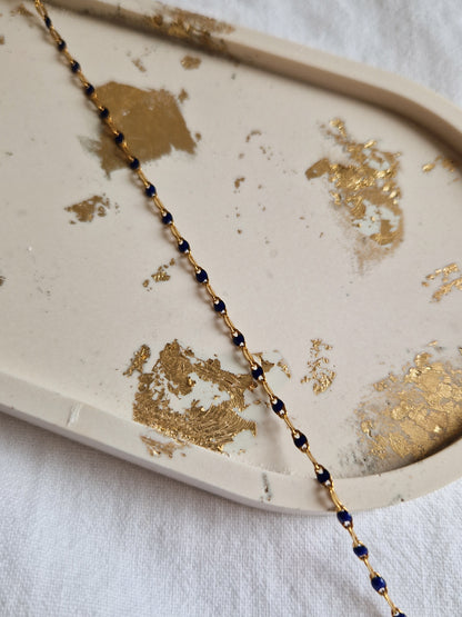 Bracelet de cheville Thelma bleu marine