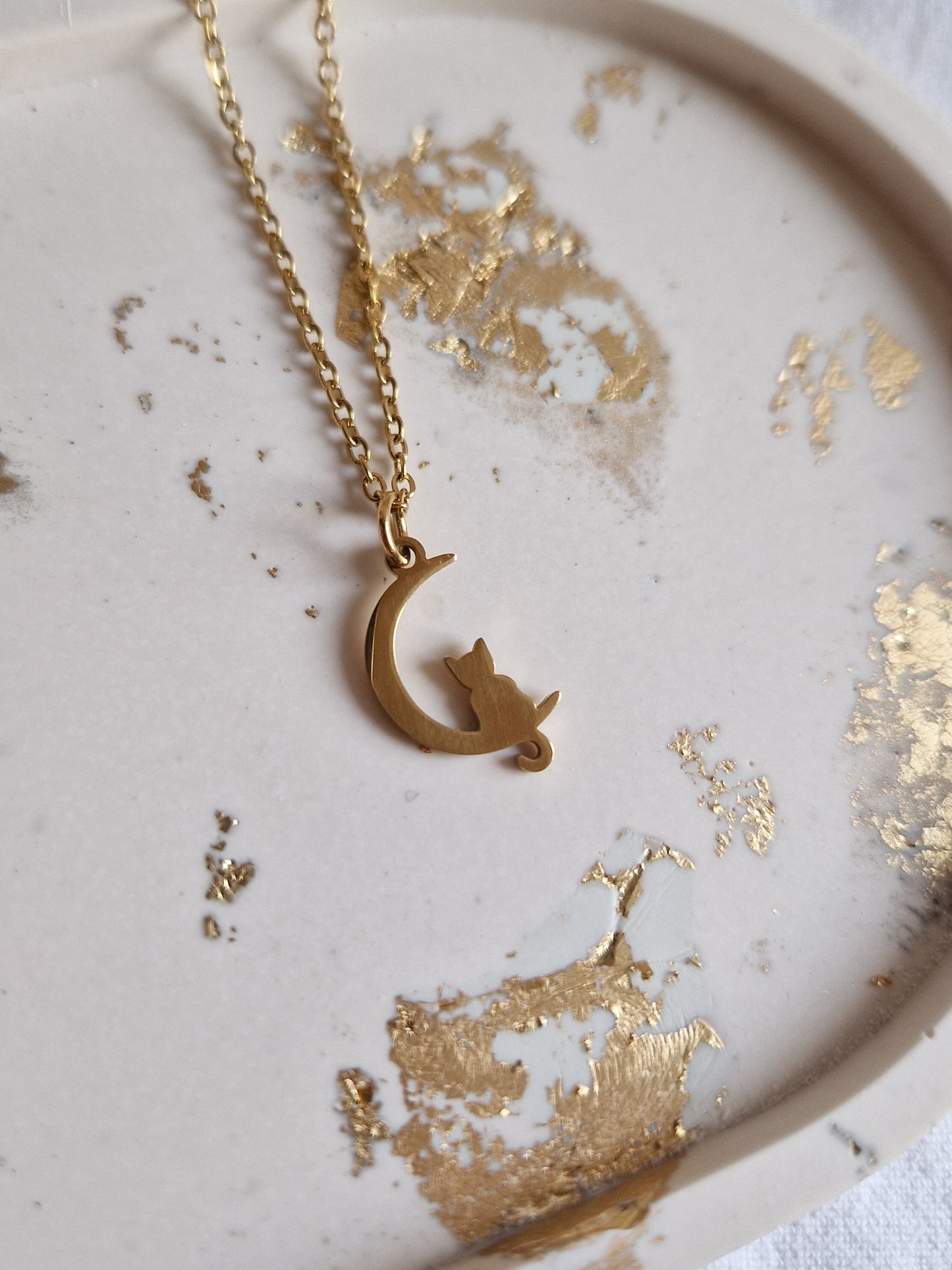 Collier Chat sur la Lune