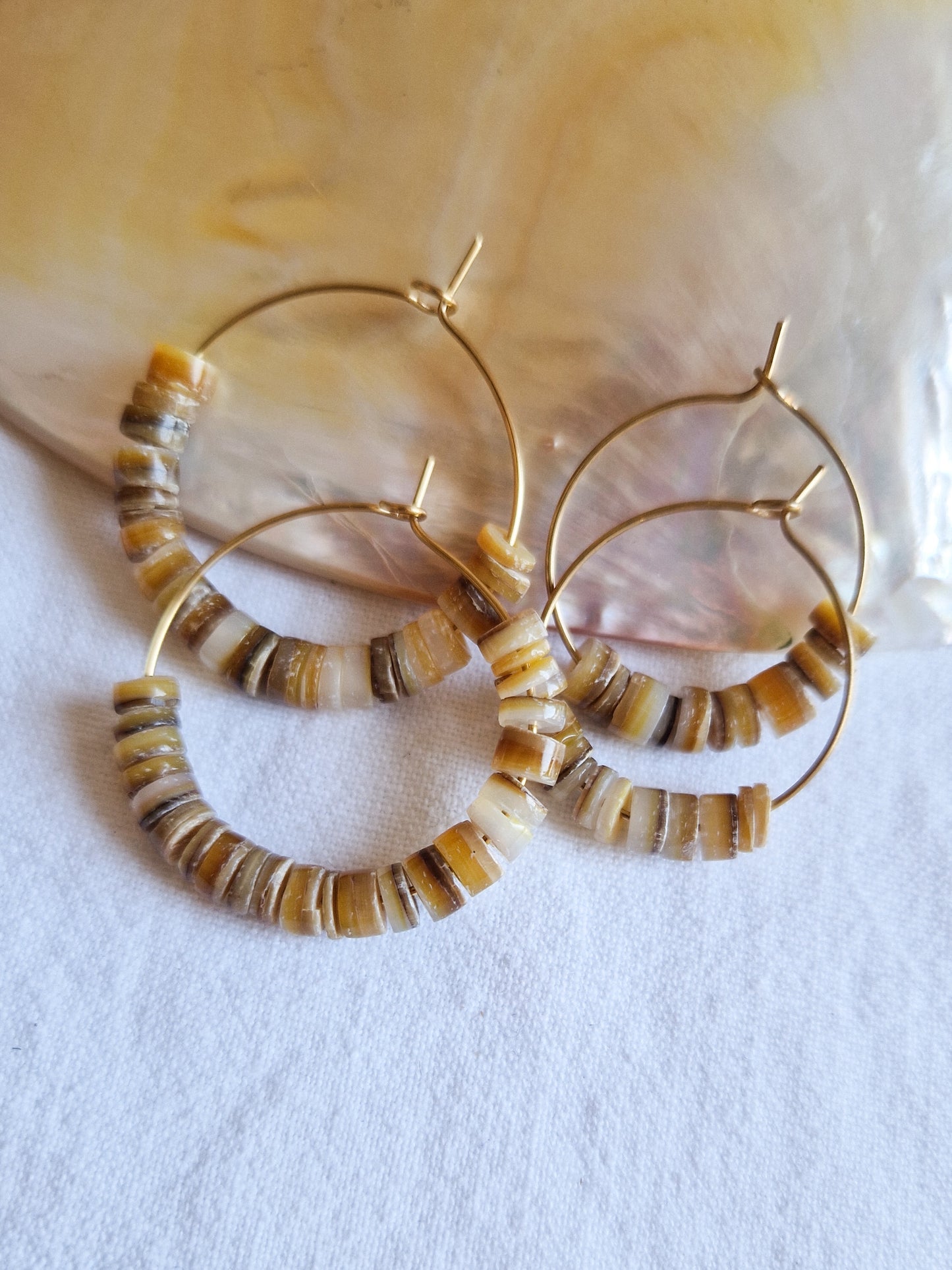 Boucles d’oreilles en coquillage