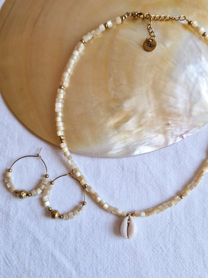 Boucles d'oreilles en Nacre