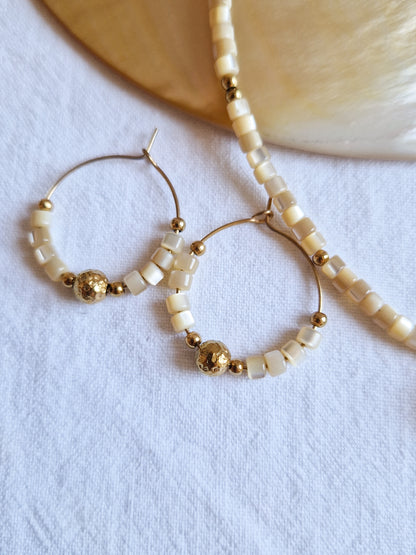 Boucles d'oreilles en Nacre