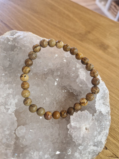 Bracelet lithothérapie - Jaspe Paysage