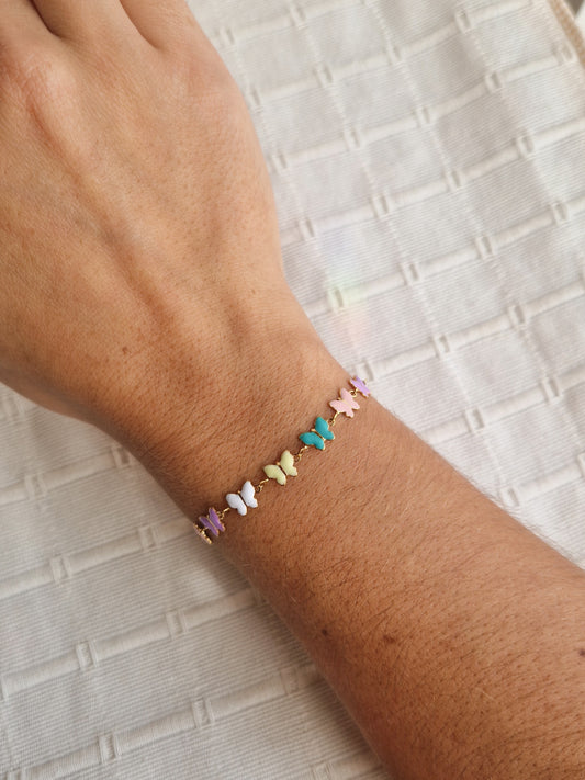 Bracelet Papillon pastel