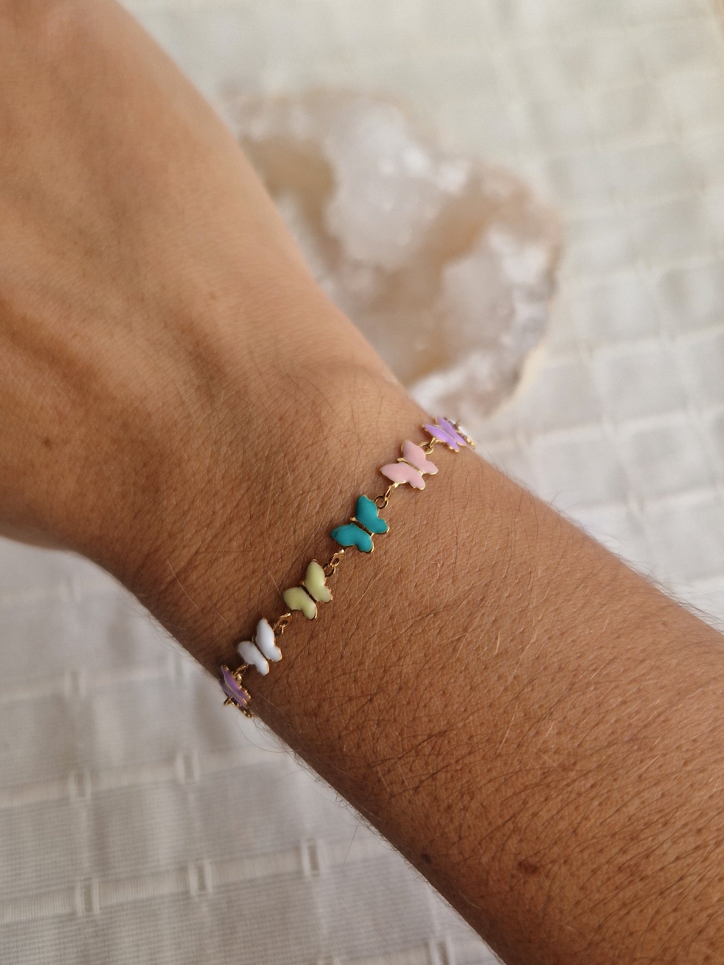 Bracelet Papillon pastel