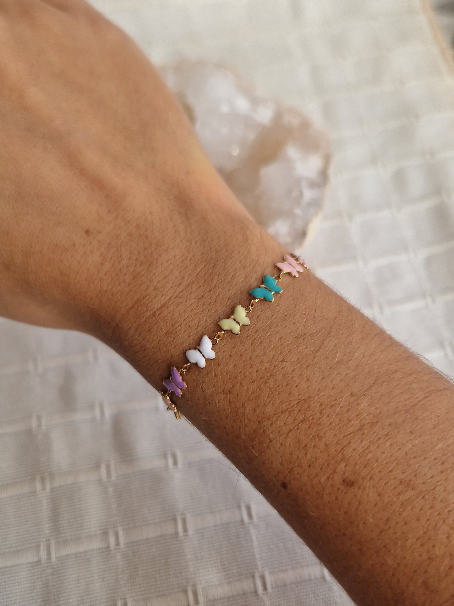 Bracelet Papillon pastel