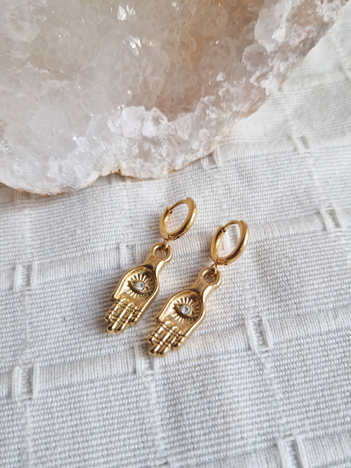 Boucles d'oreilles Main protectrice