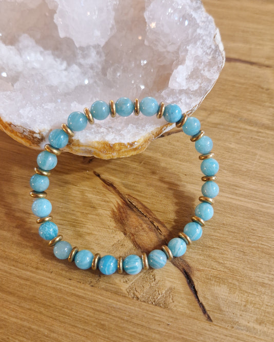 Bracelet lithothérapie - Amazonite