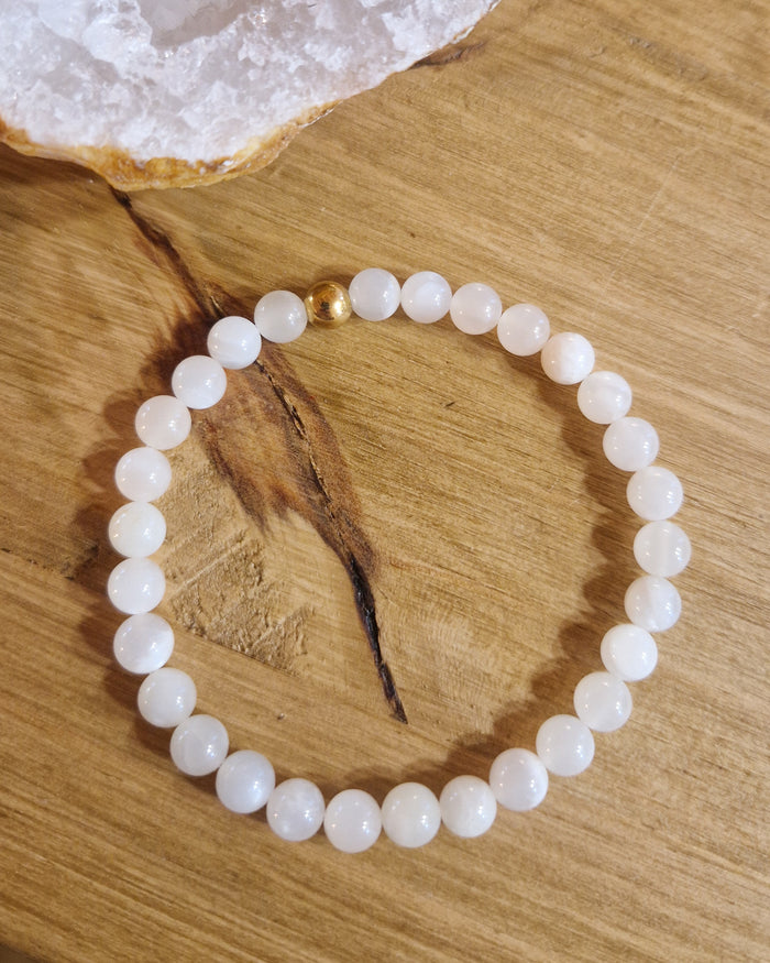 Bracelet lithothérapie - Pierre de Lune