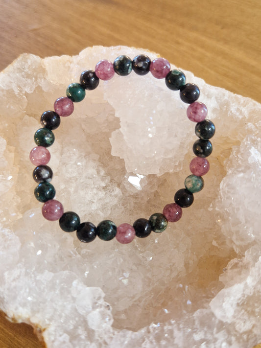 Bracelet lithothérapie - Tourmaline