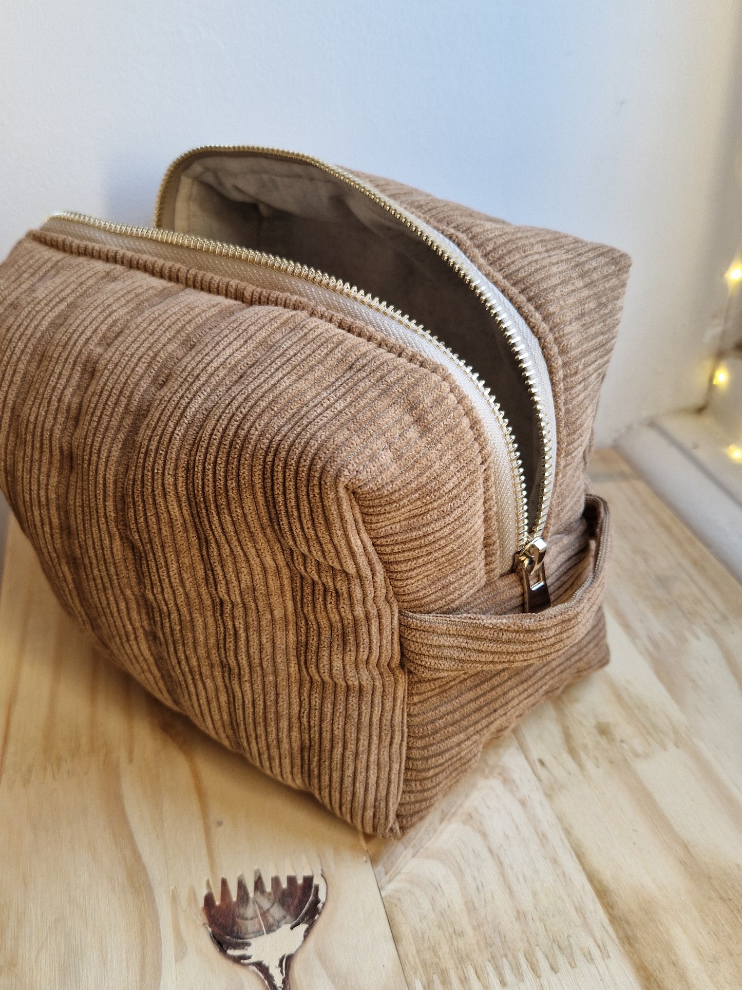 Trousse de toilette XL en velours - 9 couleurs