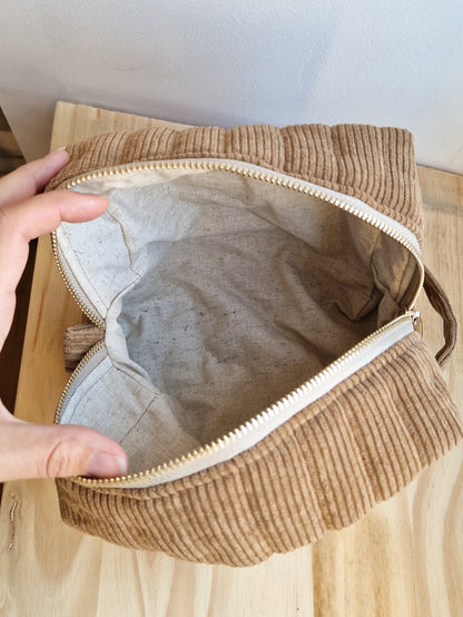 Trousse de toilette XL en velours - 9 couleurs