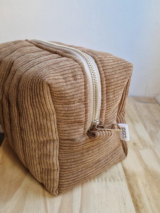 Trousse de toilette XL en velours - 9 couleurs