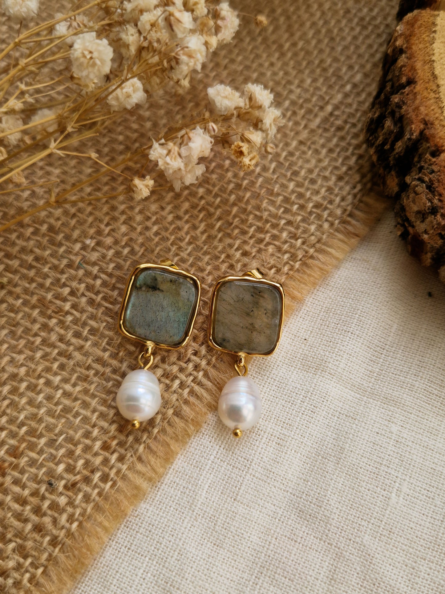 Boucles d'oreilles Labradorite