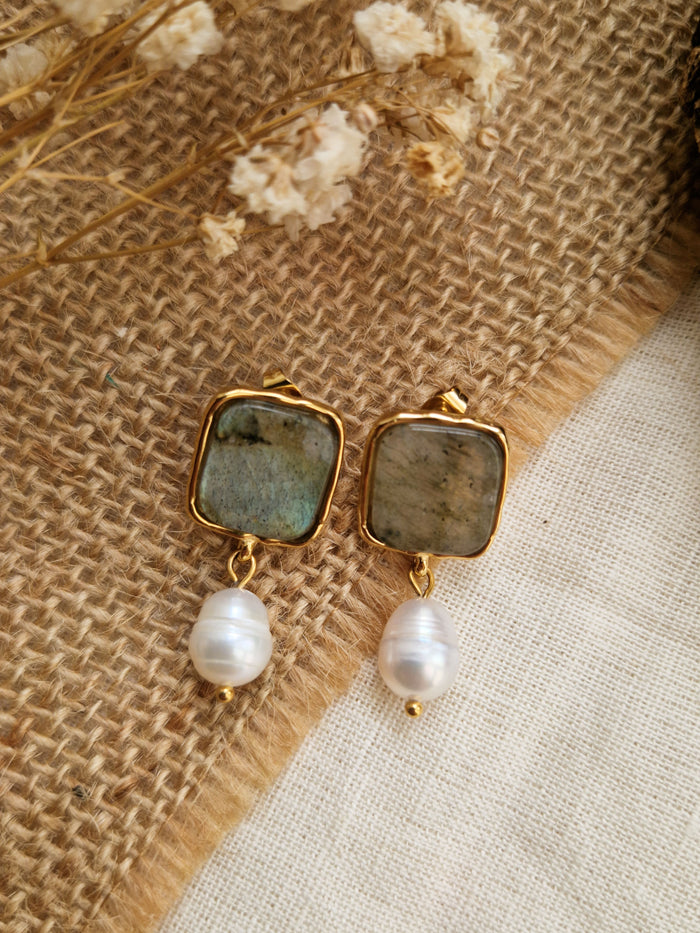 Boucles d'oreilles Labradorite