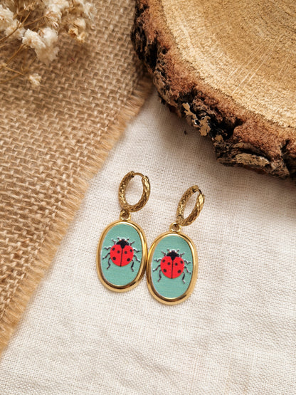 Boucles d'oreilles Coccinelle
