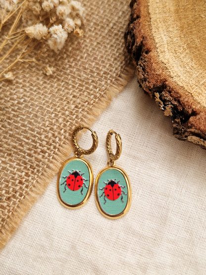 Boucles d'oreilles Coccinelle