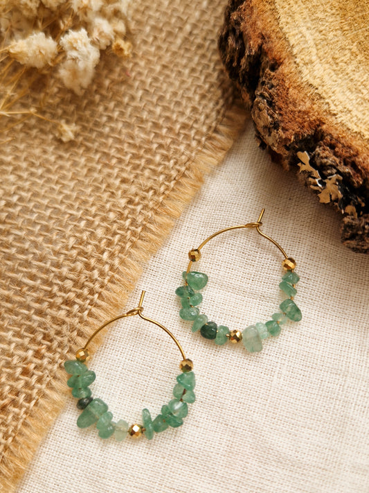 Boucles d'oreilles Eva Aventurine