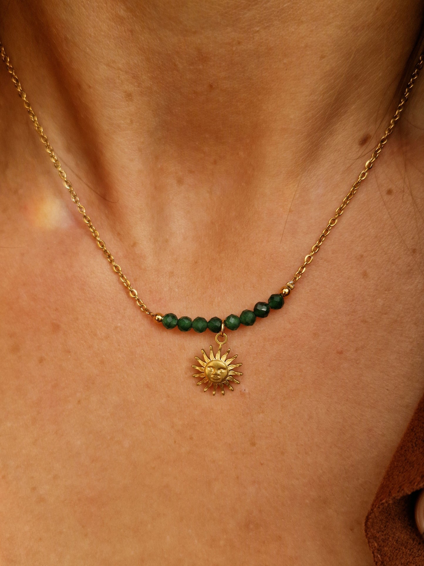 Collier Nala - Soleil vert