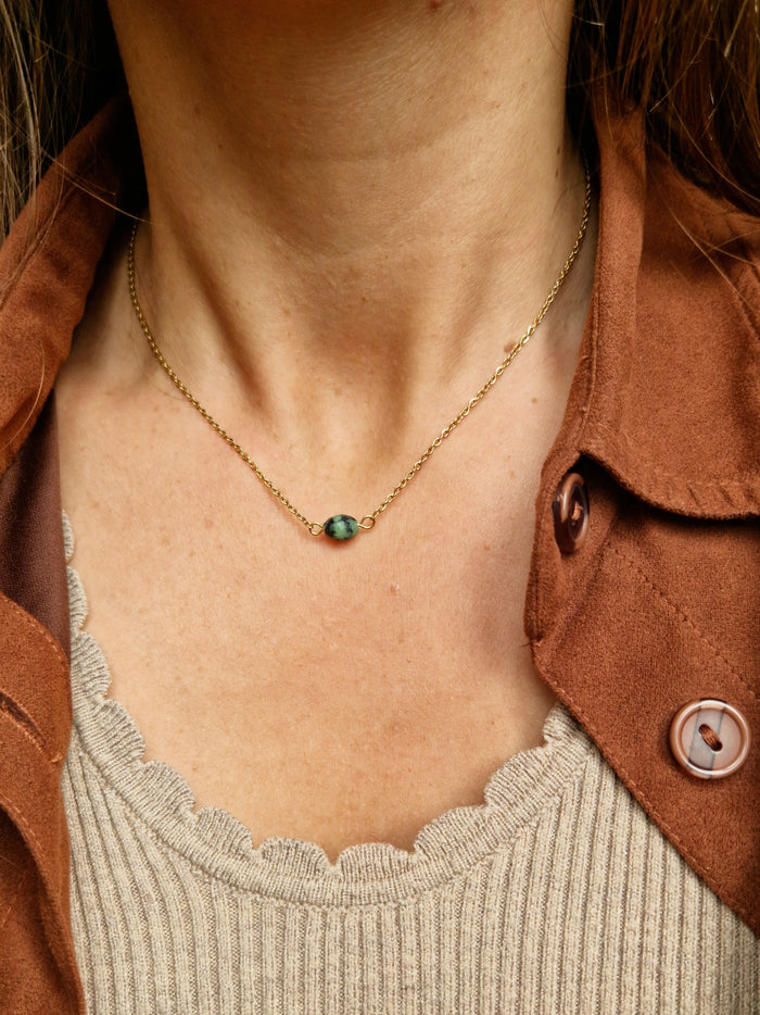 Collier Jane - Turquoise africaine