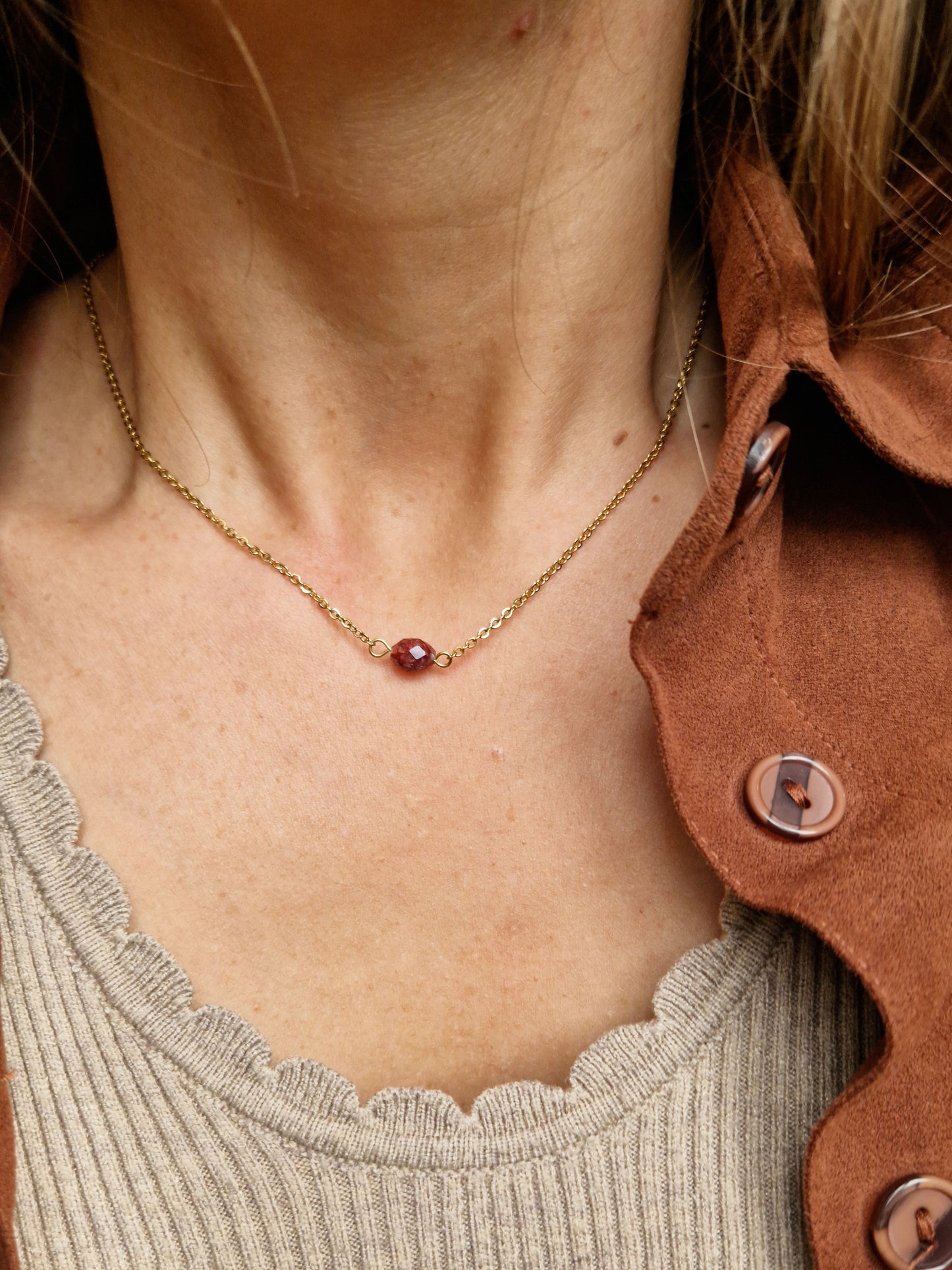 Collier Jane - Grenat