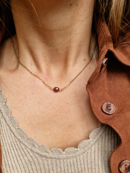 Collier Jane - Grenat