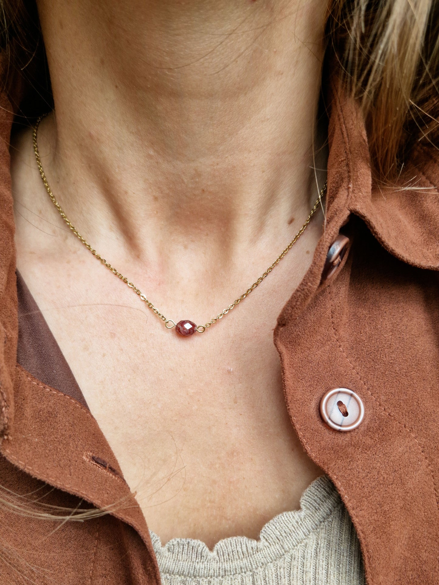 Collier Jane - Grenat