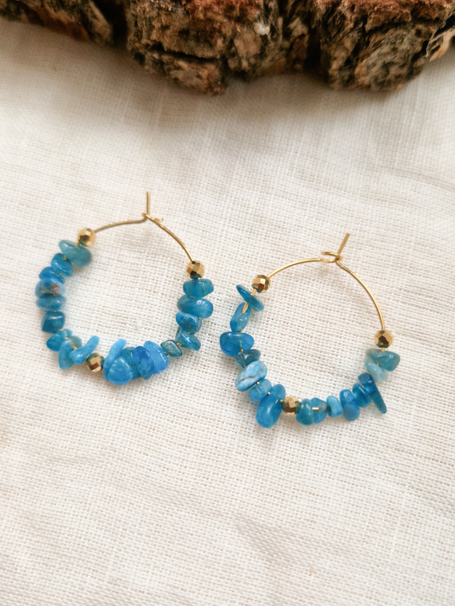 Boucles d'oreilles Eva Azurite