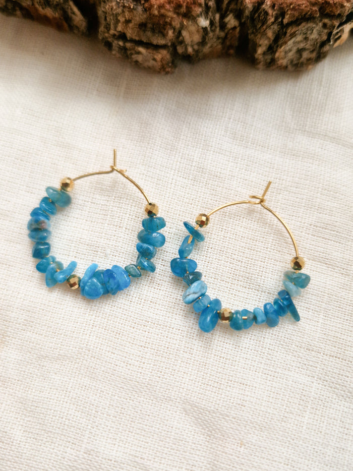 Boucles d'oreilles Eva Apatite