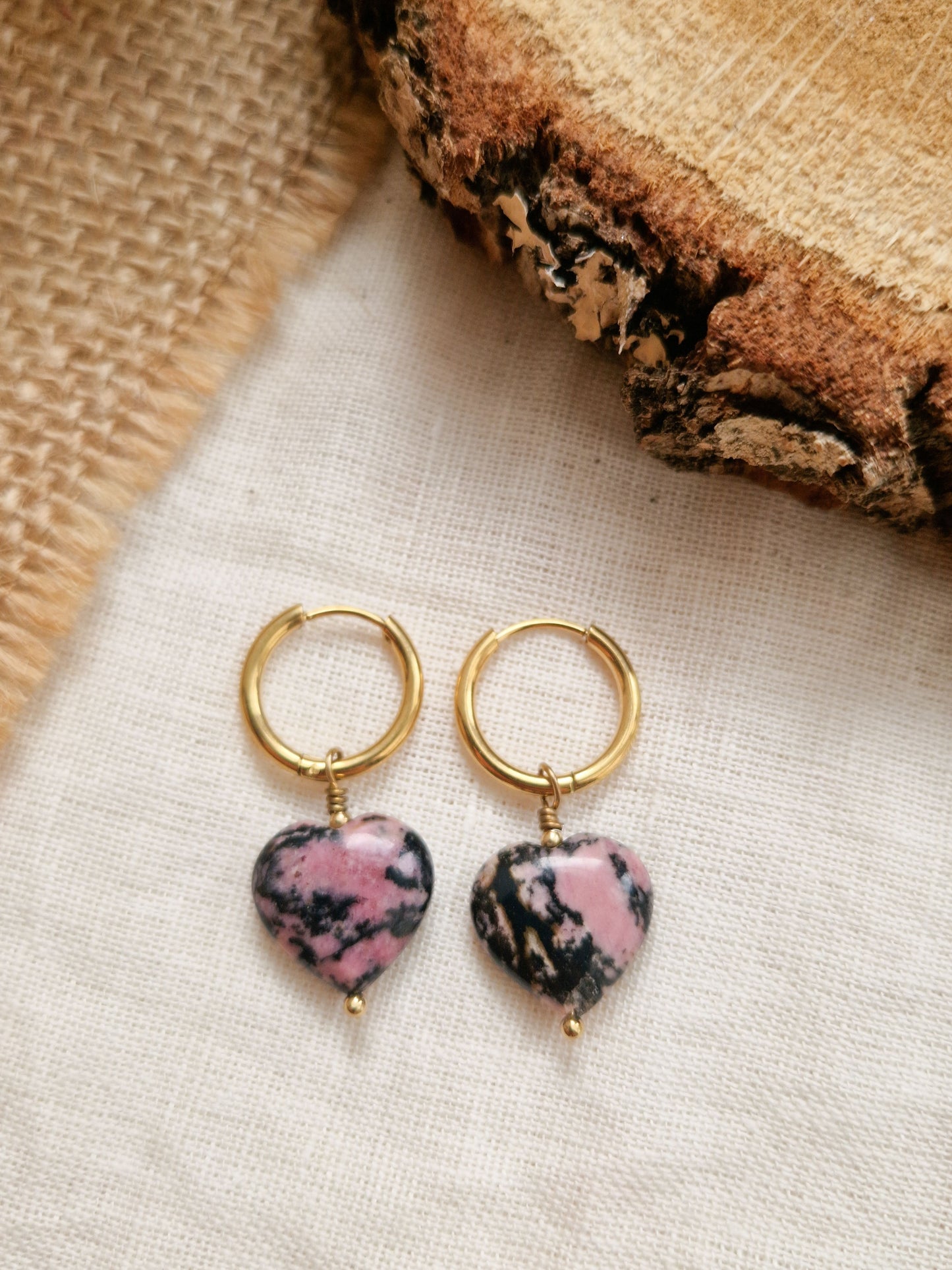 Boucles d’oreilles Romy - Rhodonite