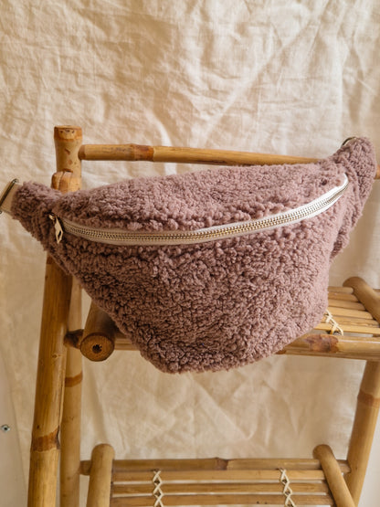 Sac Banane Bouclette Marron Glacé Taille Médium