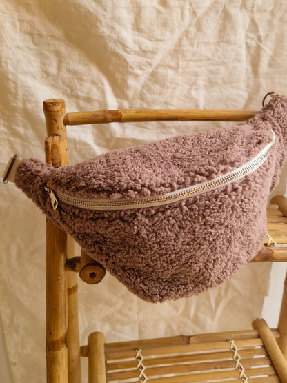 Sac Banane Bouclette Marron Glacé Taille Médium