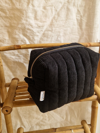 Trousse de toilette XL en velours - 9 couleurs