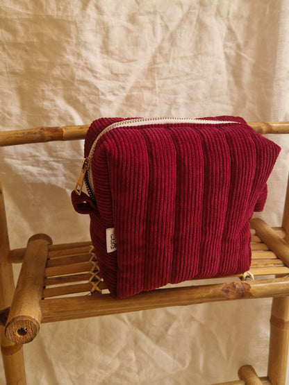 Trousse de toilette XL en velours - 9 couleurs