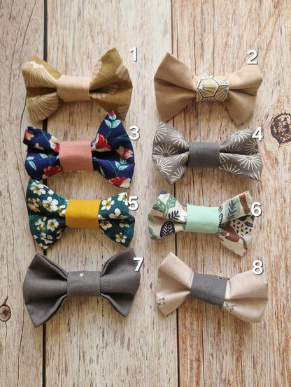 Petite barrette nœud ou nœud de papillon enfant réglable