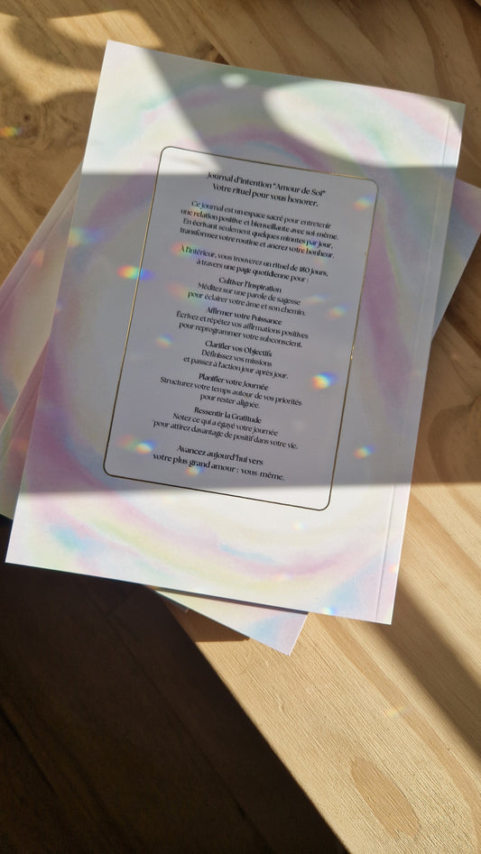 Journal d'intention "Amour de Soi"