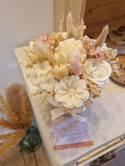 Bouquet de fondants parfumés et fleurs séchées