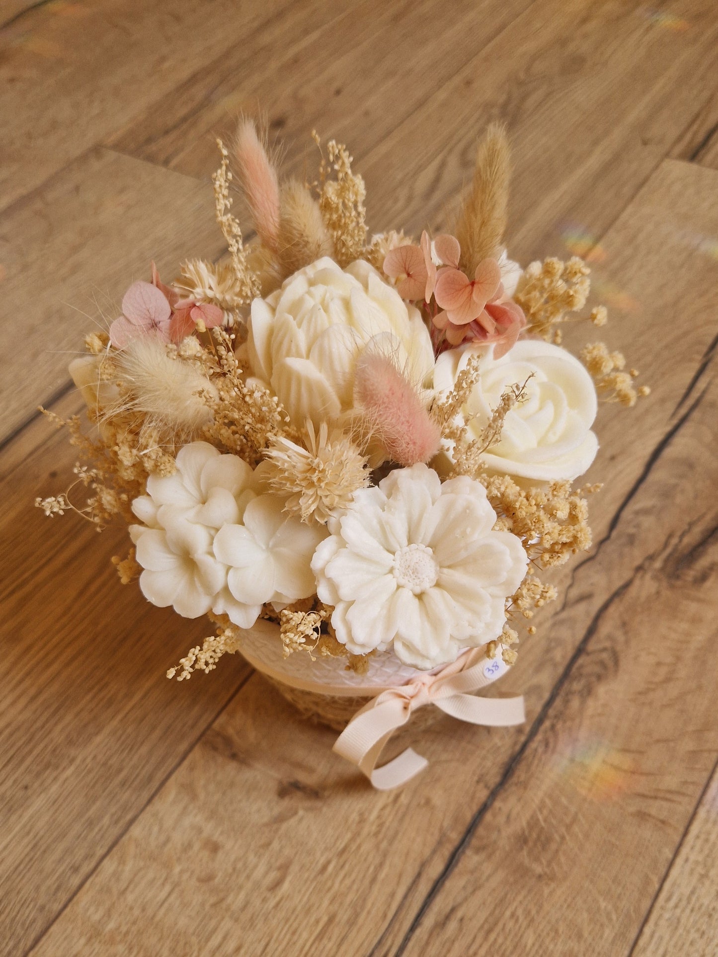 Bouquet de fondants parfumés et fleurs séchées