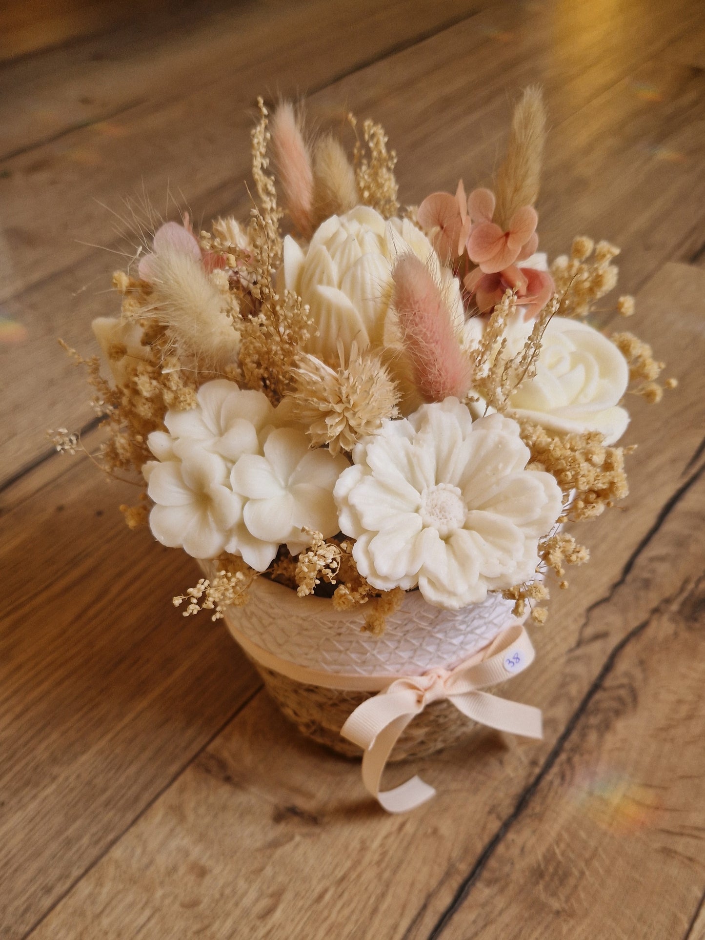 Bouquet de fondants parfumés et fleurs séchées