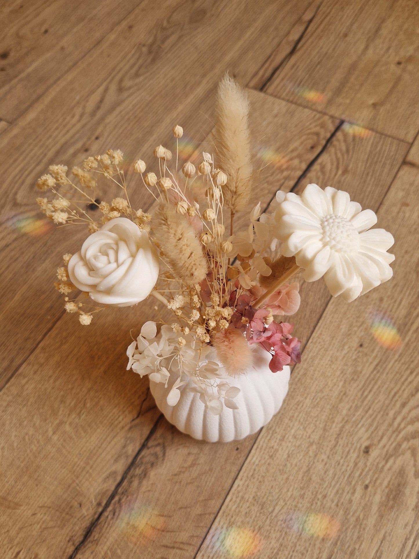 Bouquet de fondants parfumés et fleurs séchées