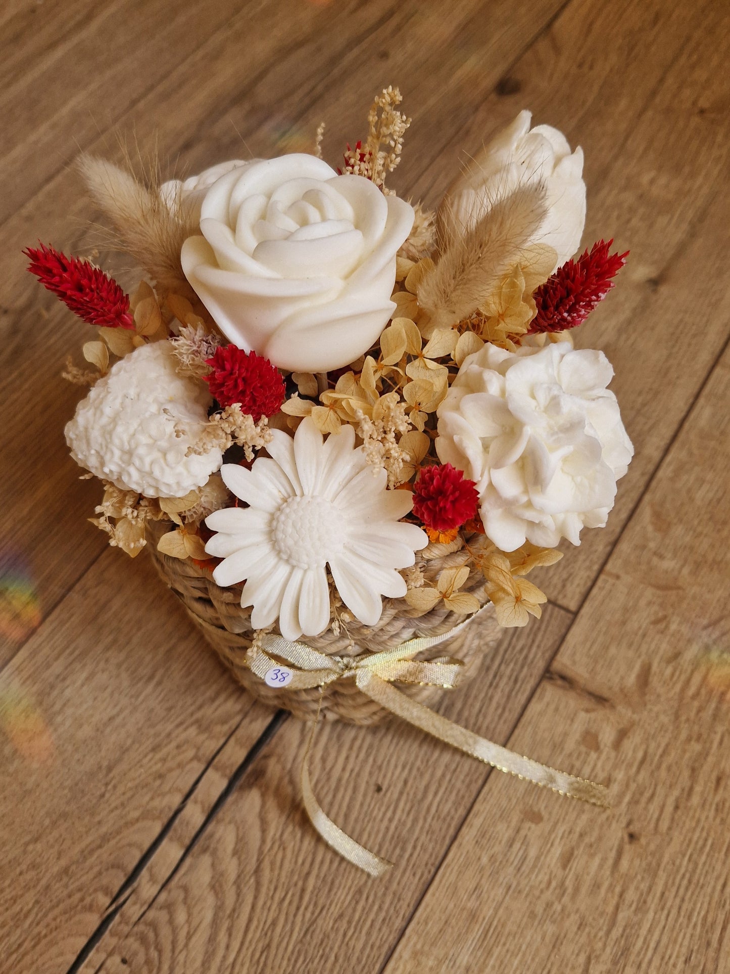 Bouquet de fondants parfumés et fleurs séchées