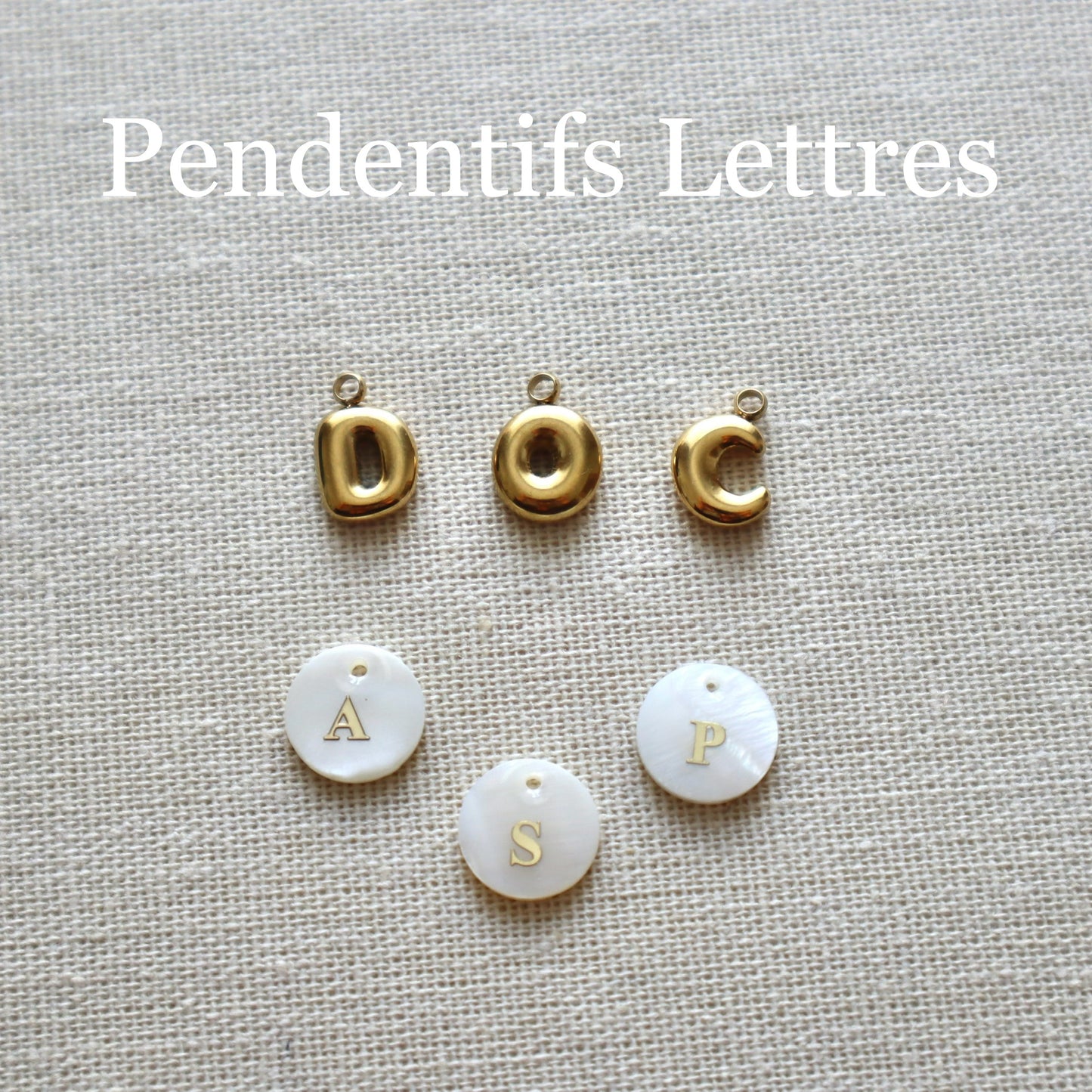 Pendentifs Lettres