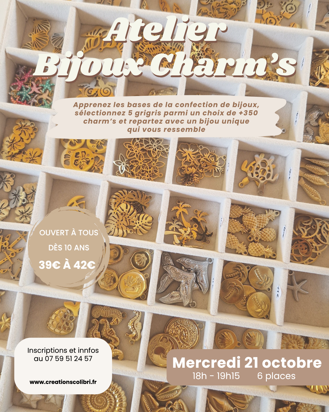 Atelier Création bijou charm’s - 21 octobre
