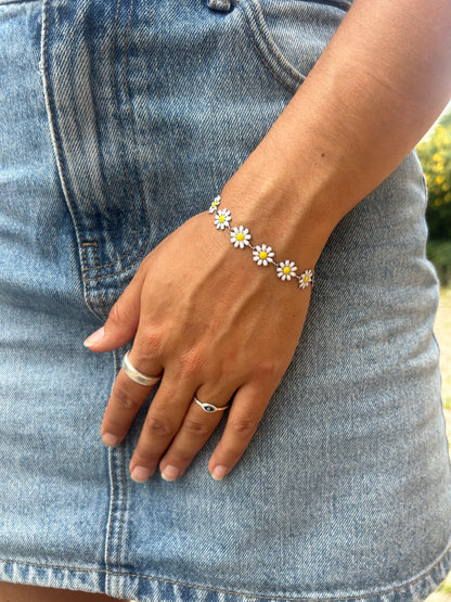 Bracelet Marguerite argent