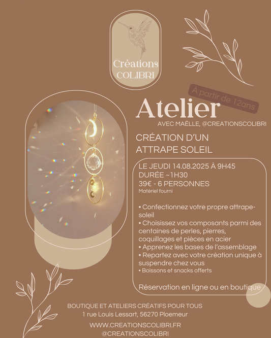 Atelier Création d’un attrape-soleil - 14 août