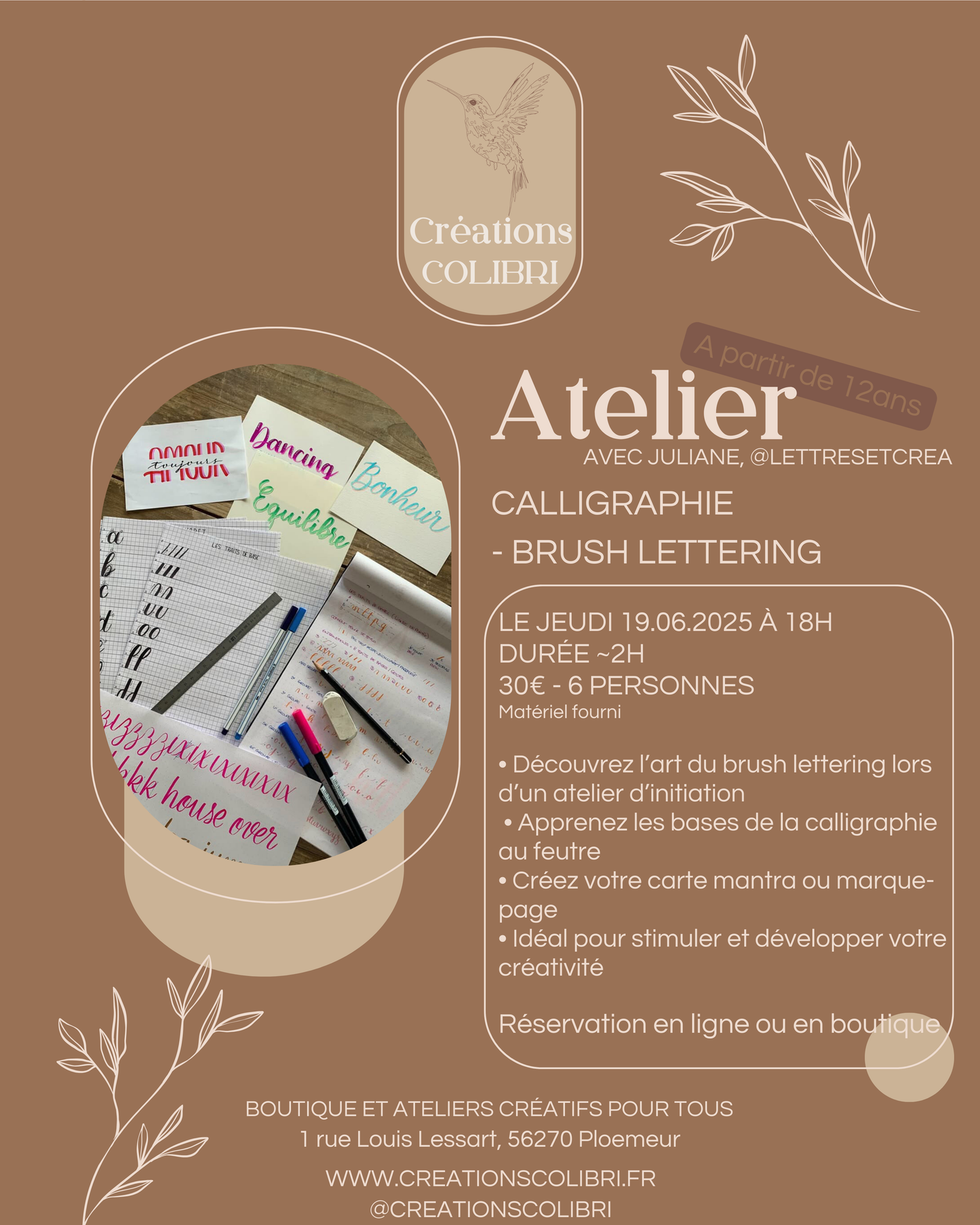 Atelier Calligraphie - Brush Lettering