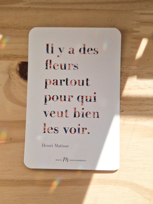 Carte postale Citation Matisse