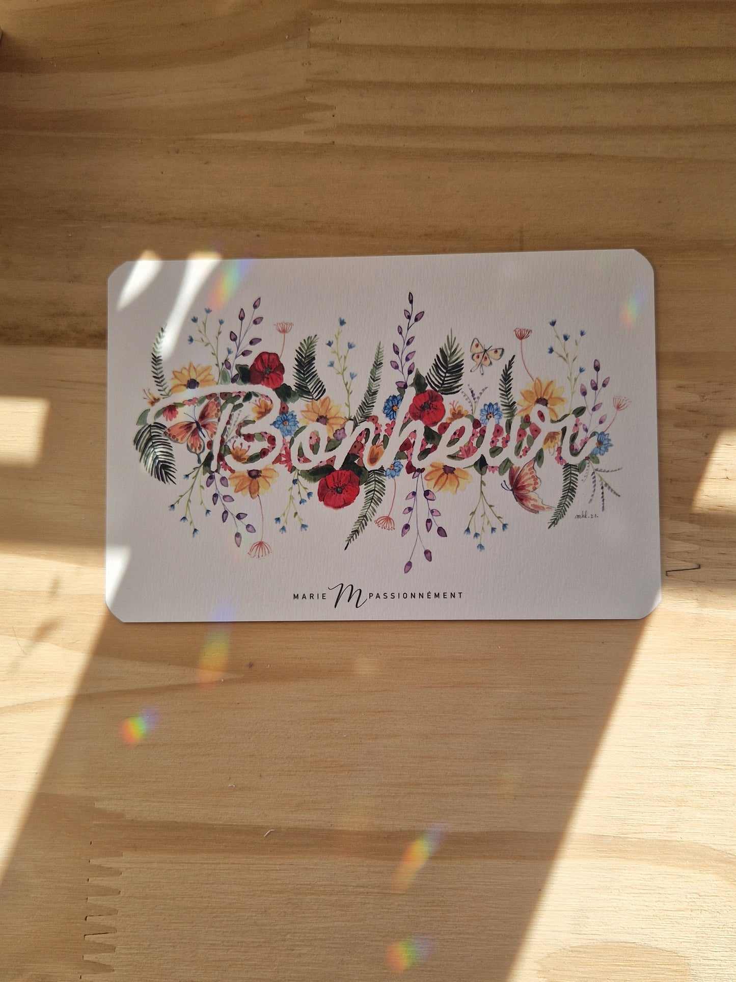 Carte postale Bonheur