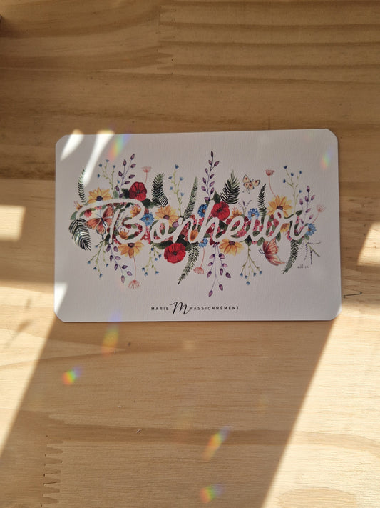 Carte postale Bonheur