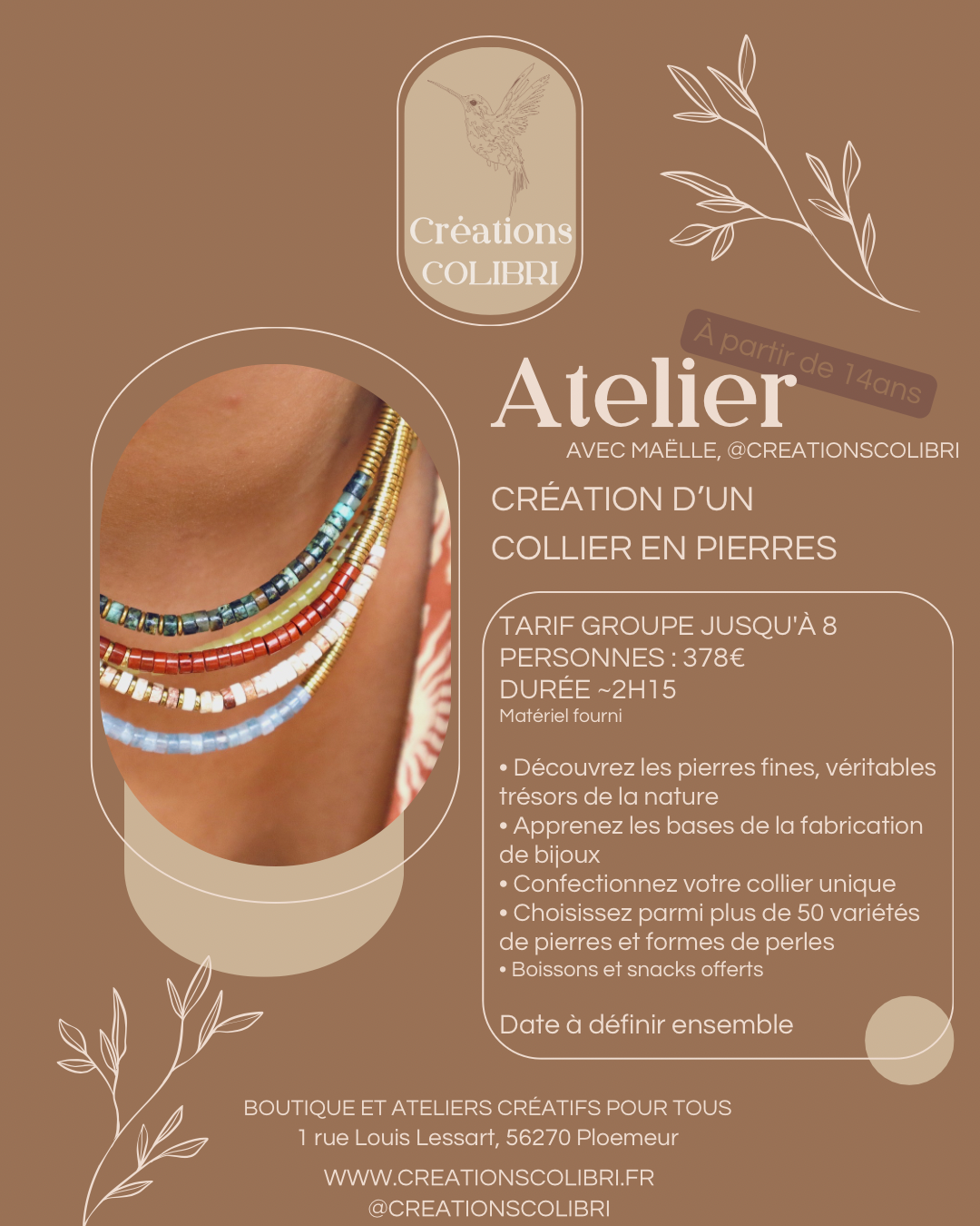 Groupe : Atelier Création d’un collier en pierres